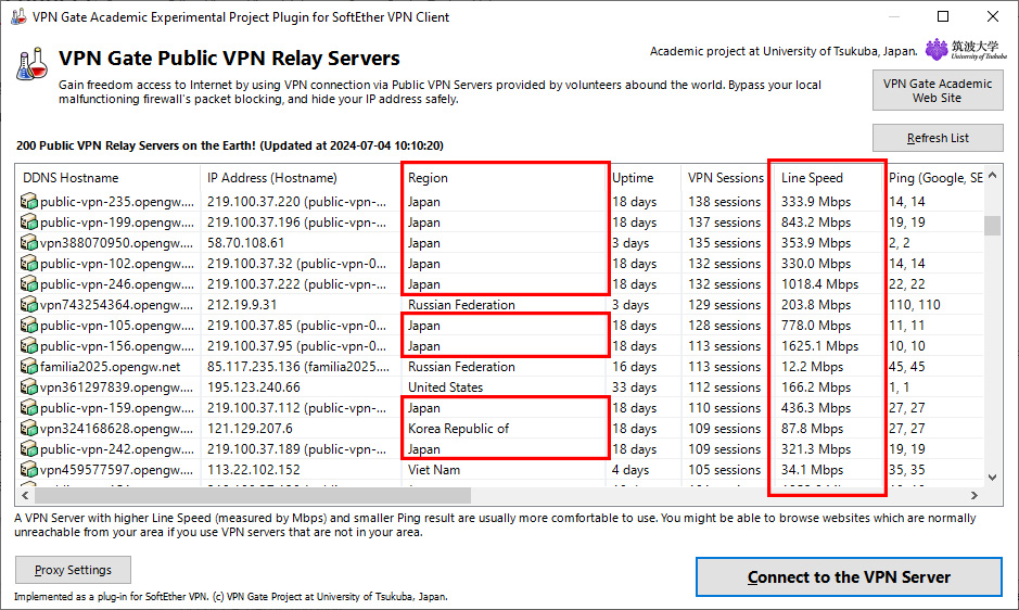 VPN Connect to Japan